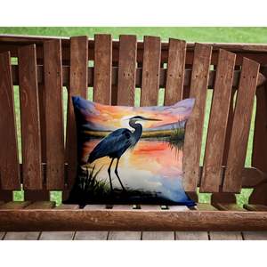 ปลอกหมอนอิงลายนกกระสาสีฟ้าสามารถซักได้14ชม. X 14W สำหรับตกแต่งเตียงนอนโซฟากลางแจ้งในร่ม - Product Image 2