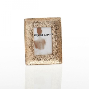 Marco de Fotos de Metal de Aluminio con Diseño de Textura de Roca, Marco de Fotos Digital de Metal de Lujo Chapado en Oro, Personalizado por Diseñador - Product Image 5