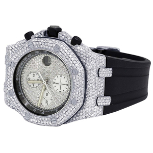 Iced Moissanite <b>Watch</b> VVS Diamond Hip Hop Bold Design <b>Men</b> Stainless Steel <b>Quartz</b> 20mm Band Glass Fashion Limited Edition Luxury - Product Image 4