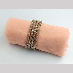 Elegant & Luxurious Gold Plated Crystal Stone Bracelets & <b>Bangles</b> <b>Set</b> Jewelry Accessory - Product Image 1