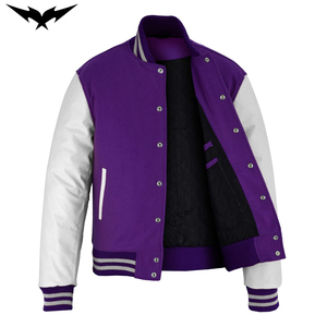 Vestes de baseball de haute qualité pour hommes, vente en gros, impression personnalisée, broderie, veste varsity premium, streetwear, manches longues - Product Image 4