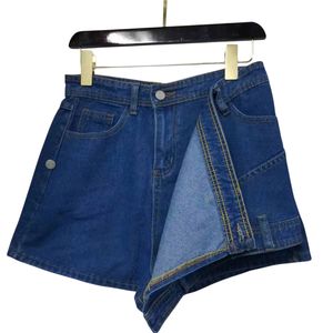 Women Plus Size <b>High</b> Waist Pearl Beaded Denim Skirt Dark Blue Floral Beading <b>Knee</b> Length Raw Hem Casual Stretch Jean Skirt Skirt - Product Image 4
