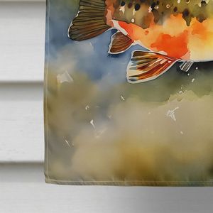 Large Brook Trout Porch Sleeve <b>Pole</b> Decorative Yard Banner Artwork Multicolor Polyester House <b>Flag</b> Wall Hanging - Product Image 4