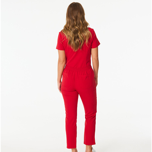 New Design Wholesale Short Sleeve Shirt O Neck Stretchable High Quality Spandex/Polyester/Rayon Heavyweight Men's <b>Scrub</b> Suits - Product Image 3