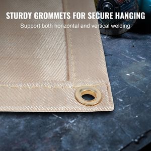 2 Pack <b>Heavy</b> Duty Fiberglass F 6FT X 8FT 998 F Heat Resistant Heat Treated Welding <b>Blanket</b> Set 2 Pack 6FT X 8FT 998 F Heat - Product Image 5
