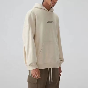 Sudadera con capucha para hombre, estilo urbano, de tela gruesa, manga larga, lisa, oversize, en colores sólidos. - Product Image 5