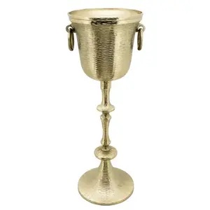 Seau à boissons galvanisé de petite taille, élégant, pour champagne et vins, idéal pour les fêtes - Product Image 4