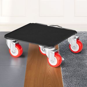 Carrello per Mobili Resistente con Pannello in Acciaio al Carbonio, 5 Ruote Girevoli a 360 Gradi, Carico Massimo 1575 kg, Trasportatore di Mobili - Product Image 2