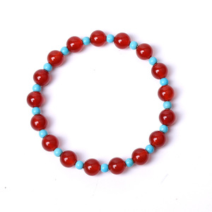 Bracelet Perlé Hemasa Fashions Vintage Rose Cristal Bleu Strass Rond Taille Brillante Pierre Naturelle Bijou Unisexe Cadeau - Product Image 4