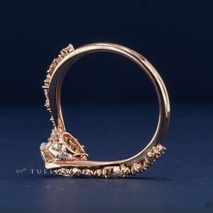 Anillo Minimalista de Oro de 14K con Diamante Cultivado en Laboratorio con Corte Marquesa para Mujer, Joyería Fina Ecológica, Elegante Anillo de Compromiso, Regalo para Ella - Product Image 6