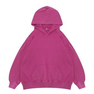 <b>Men's</b> Custom Design Embroidered Snow Washed Vintage Streetwear Casual Distressed Hoodies 100% Cotton Oversize Heavy Weight - Product Image 3