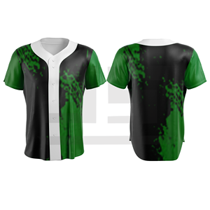 เสื้อฝึกซ้อมตีเบสบอล ระบายอากาศได้ดีและต้านเชื้อแบคทีเรีย แขนสั้น สำหรับผู้ใหญ่ ทั้งชายและหญิง ผลิตจากโพลีเอสเตอร์/ผ้าฝ้ายผสม เหมาะสำหรับใช้ในฤดูร้อน - Product Image 1