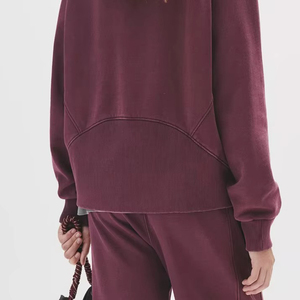 ออกแบบโลโก้ของคุณเอง เสื้อสเวตเชิ้ตผ้าฟลีซพิมพ์ลายฤดูหนาว สีสันตามสั่ง แห้งเร็ว บริการ ODM ผ้าฝ้าย 100% - Product Image 6