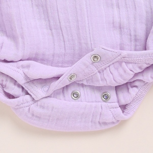 รอมเปอร์สีม่วงอ่อนมีฟองผ้ามัสลินออร์แกนิกคุณภาพสูง - Product Image 4