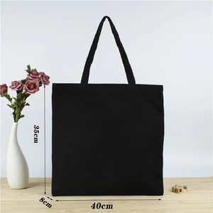 Bolsas de Lona Resistentes al Agua Estilo Inglés Color Sólido Correa para el Hombro Bolsa de Compras para Todas las Temporadas Forro de Poliéster Blanco - Product Image 5