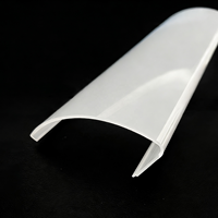 Diffuseur linéaire LED, lentille en polycarbonate PC translucide pour éclairage commercial et de bureau, taille personnalisée, fabrication OEM