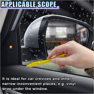 Strumento per la Pulizia dei Vetri dell'Auto con Manico Lungo in Plastica, Raschietto Flessibile per Guarnizioni, Raschietto Piatto VI, Pratico Raschietto per Angoli - Product Image 3