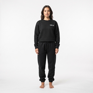 Conjunto Deportivo de Dos Piezas para Mujer, Sudadera de Cuello Redondo de Algodón, Pantalones Deportivos, Ropa Deportiva Informal, Moda Urbana, Venta al Por Mayor - Product Image 1