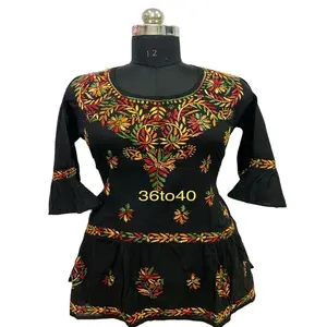 Women's Embroidered Floral Bell Sleeve A Line Tunic Dress women dresses casual top embroidery summer top
