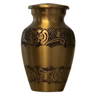 Urna de Cremación de Latón y Moneda Conmemorativa para Cenizas, Artículos Funerarios Hechos a Mano, Urnas Conmemorativas para Bebés y Niños, Diseños Personalizables - Product Image 1