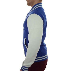Chaqueta Varsity Unisex Personalizada de Dos Tonos en Felpa de Algodón con Cuello Alto, Estilo Universitario, Moda de Invierno, Venta al Por Mayor para Hombres y Mujeres - Product Image 4