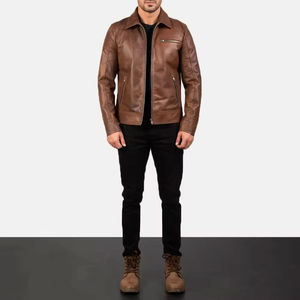 Vestes d'hiver pour hommes en cuir véritable 100% - Style streetwear tendance et élégant - Haute qualité - Vente en gros - Service OEM - Product Image 2