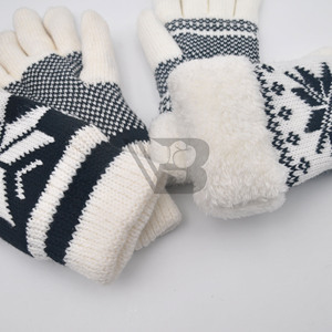 Magic <b>Gloves</b> Fashion Handmade Flower <b>Touchscreen</b> Fluffy Cuff Winter Knit Women Customized BSCI Unisex Adults Plain Acrylic <b>Glove</b> - Product Image 6