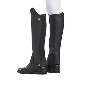 Bottes d'équitation en cuir imperméables, hauteur genou, pour hommes et femmes - Product Image 1
