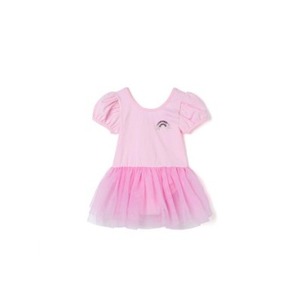 Robe pour filles de style coréen OZKIZ, mode enfantine toute saison, tissu en mousseline de soie sain avec décoration à volants pour les filles de 2 à 7 ans - Product Image 1