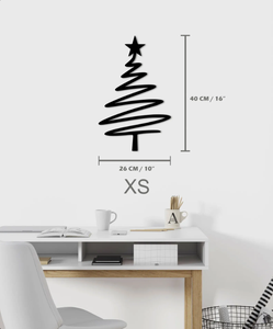 Décoration Murale en Métal Arbre de Noël – Art Abstrait Minimaliste en Fil Métallique – Décoration Suspendue Moderne pour Salon – Décoration de Fêtes - Product Image 6