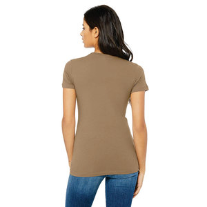 Camiseta de Cuello Redondo Ajustada para Mujer, Diseño Exclusivo, Algodón Premium, Manga Corta, Ropa Casual, Venta al Por Mayor, Fábrica OEM - Product Image 2