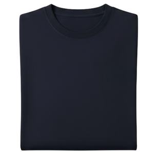 T-shirt Homme Oversize Manches Courtes Bleu Marine Logo Minimaliste Poitrine Coton Col Rond Décontracté Streetwear Vente en Gros OEM - Product Image 5