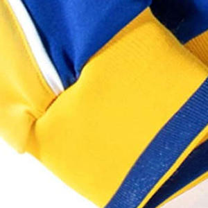 Ensemble de survêtement unisexe bleu et jaune à blocs de couleur, veste zippée à manches longues et pantalon de jogging, tenue de sport décontractée pour adulte, automne - Product Image 3