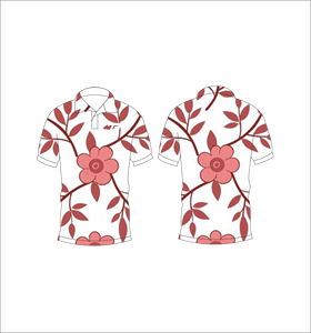 Camisa Polo Personalizada con Estampado Floral Rojo para Hombre, Manga Corta, Casual, Verano, Transpirable, Ligera, Moda, Golf - Product Image 6