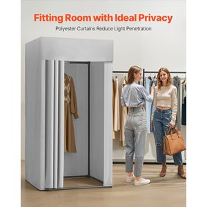 Armadi Portatili con Tende Spesse in Poliestere, Spazio Privato per Spogliatoio con Gancio Ombreggiante per Boutique e Centri Commerciali - Product Image 2