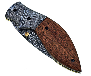 Couteau pliant en acier Damas pour les amateurs de plein air, pour un usage quotidien, couteau pliant Damas en acier de qualité supérieure - Product Image 3