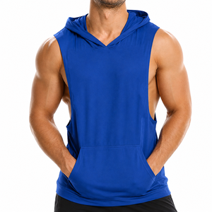 Débardeur à capuche moderne pour hommes, respirant, sans manches, vêtements de sport, fabrication OEM ODM personnalisée, vente en gros de vêtements de sport pour hommes - Product Image 4
