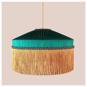 Suspension en tissu festonné Japandi Wabi-Sabi, lampe suspendue en lin beige naturel, luminaire de plafond créatif en forme de dôme pour salle à manger - Product Image 5