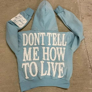 Sudadera con Capucha Unisex Oversize de Algodón y Felpa con Parche de Letras Desgastadas y Gráfico Go Getter, Estilo Streetwear - Product Image 2