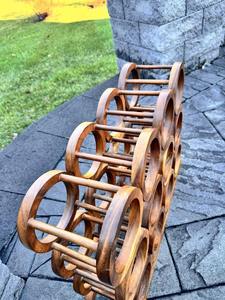 Porte-bouteilles en bois de grande taille, élégant et pratique pour les buffets, les événements, les fêtes et les bars à domicile, présentant plusieurs bouteilles de manière soignée - Product Image 6