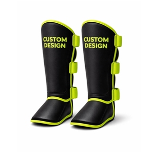 Espinilleras de Cuero de la Mejor Calidad para Muay Thai y Kickboxing, Protectores Duraderos para Espinillas y Empeines, Equipo de Entrenamiento - Product Image 2