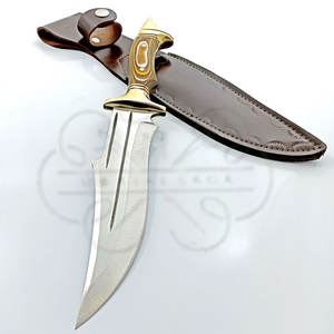 Couteau de chasse artisanal en acier 4116, lame tactique pleine longueur, étui en cuir - Product Image 5