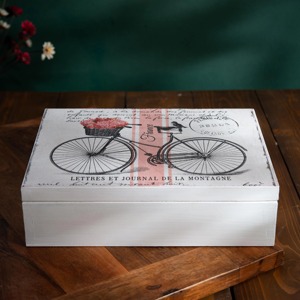 Boîte en bois imprimée pour pièces de monnaie de collection, boîte à bijoux antique, boîte de rangement pour exposition de devises, vente en gros - Product Image 1