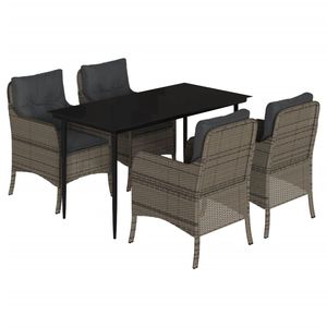 Conjunto de Comedor para Jardín en Gris - Product Image 2
