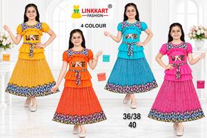Ensemble haut et jupe à volants pour filles, manches courtes, confortable, tendance, ODM, plusieurs options de couleurs pour les occasions spéciales - Product Image 4