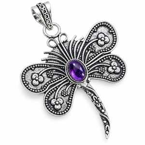 Colgante de Mariposa de Amatista a Granel, Hecho a Mano, con Piedras Preciosas, Fabricante de Colgantes para Equilibrio Emocional, Vibraciones Positivas, Regalo para Mujeres - Product Image 1
