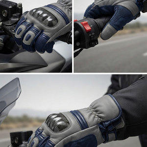 Gants de moto d'hiver en gros, respirants, légers, style rétro minimaliste, pour motards professionnels - Product Image 4
