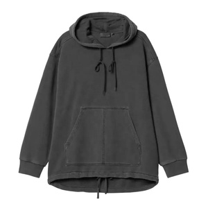 Custom Men's Vintage Acid Wash Fleece Sweatshirt Casual Winter Oversized Hoodie Distressed Solid Pattern Plain High Quality - Product Image 6