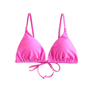 Custom Triangle Bikini Set Two Piece Halter Swimsuit Side Tie <b>Bathing</b> Suit Pink Swimwear Trendy Beachwear Women's - Product Image 5