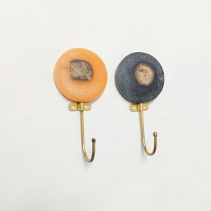 Stylish Resin Wall <b>Hook</b> with Real Wood Accent Modern Decorative Hanging <b>Hook</b> for Bedroom Bathroom <b>Kitchen</b> Wall Storage - Product Image 3